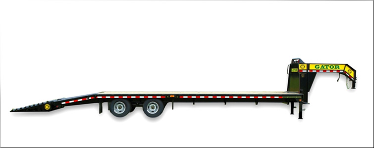 Gooseneck Flat Bed Equipment Trailer | 20 Foot + 5 Foot Flat Bed Gooseneck Equipment Trailer For Sale   Montgomery County, Tennessee